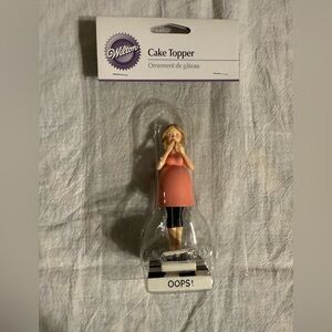 NEW Wilton cake topper pink OOPS Mom To Be Scale 2006 humorous keepsake Vintage